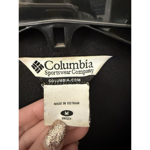 Columbia M medium unisex Black half zip fleece jacket - Picture 4 of 7